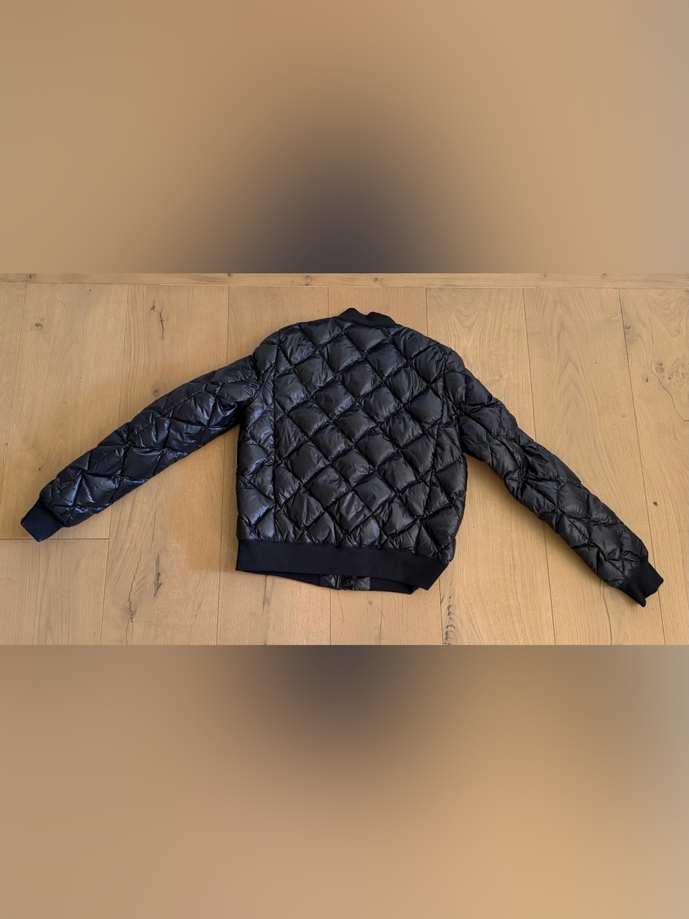 ALO Quilted Black Bomber Jacket - Women SIZE SMALL - Picture 6 of 7